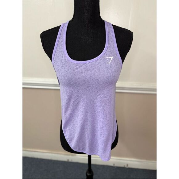 Gymshark Lavender Lightweight Spilt Side Tank Top Size Small - Picture 1 of 6